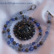 Creative Art Expressions Handmade Blue & Antique Silver Necklace Jewelry Design