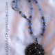 Creative Art Expressions Handmade Blue & Antique Silver Necklace Jewelry Design