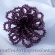 Creative Art Expressions Handmade Amethyst Seed Bead Flower Ring Jewelry Design