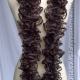 Creative Art Expressions Hand Knitted Brown & Turquoise Glam Ruffle Scarf