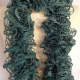 Creative Art Expressions Hand Knitted Persian Blue Ruffle Scarf