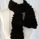 Creative Art Expressions Hand Knitted Black Ribbon Scarf
