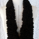 Creative Art Expressions Hand Knitted Black Ribbon Scarf