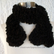 Creative Art Expressions Hand Knitted Black Ribbon Scarf