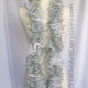 Creative Art Expressions Hand Knitted Frosty Christmas Ruffle Scarf