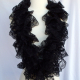 Creative Art Expressions Hand Knit Black Lace Ruffle Scarf