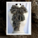 Hand Knit Stone Lace Ruffle Scarf
