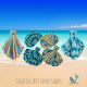 Seashell Hand Towels in Brights, Aqua Ombre, Paris in June & Aqua Ombre