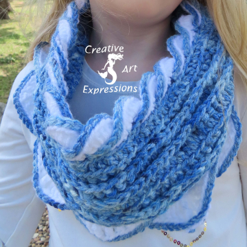 Sea Breeze Youth 6-10 Infinity Scarf in Lapis