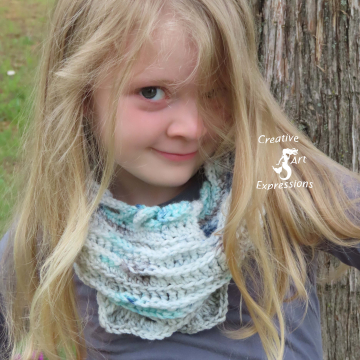 Sea Breeze Infinity Scarf Child 2-5 yrs in Sea Foam Whispers