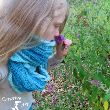 Sea Breeze Long Infinity Scarf Child 2-5 in Aqua Dreams