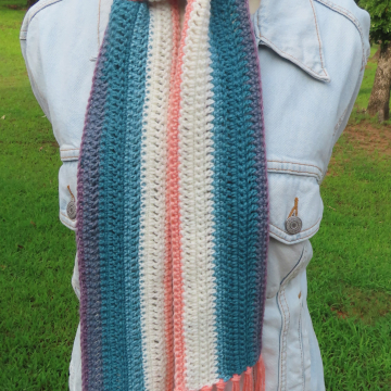 Beginner Crochet Scarf in Pegasus