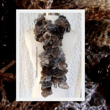 Hand Knitted Waltz Ruffle Scarf