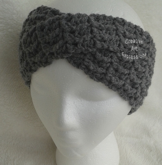 Gray Twisted Headband