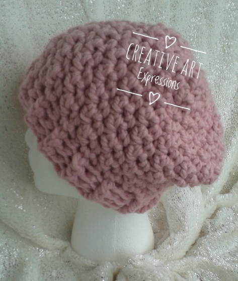 Chunky Slouchy Hat in Blossom