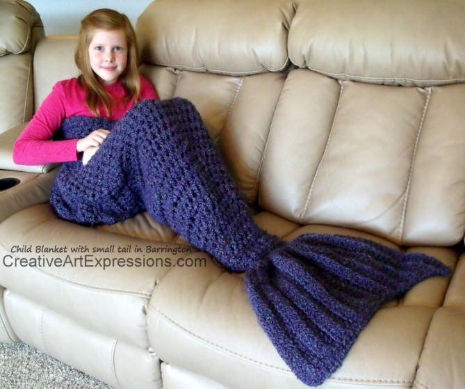 Mermaid Blanket Child Small Fin in Barrington Mermaid Blanket Child Small Fin in Barrington