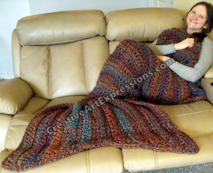 Thick Mermaid Blanket Adult Teen in Vintage Thick Mermaid Blanket Adult Teen in Vintage