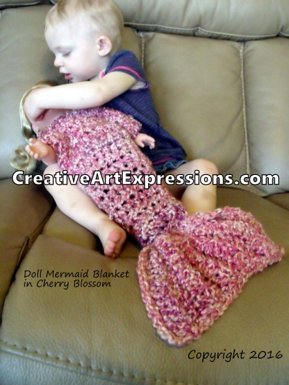 Mermaid Blanket Doll in Cherry Blossom Mermaid Blanket Doll in Cherry Blossom