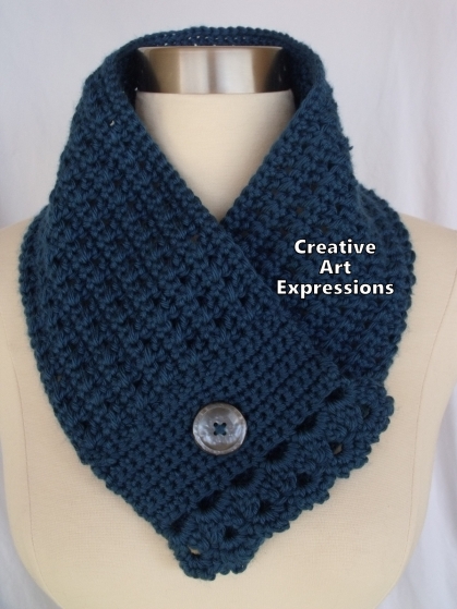 Teal Or Ocean Lacy Neckwarmer Teal Or Ocean Lacy Neckwarmer