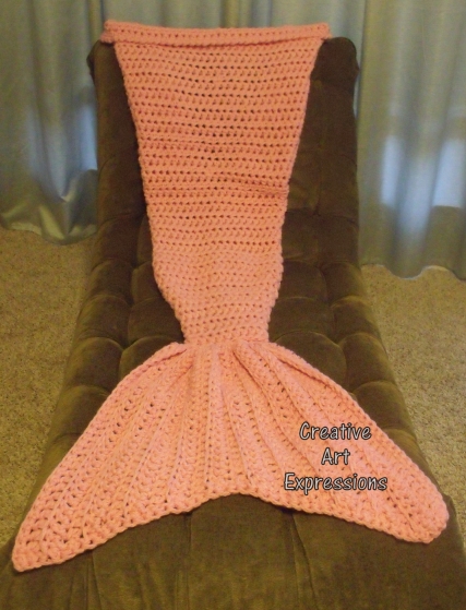 Mermaid Blanket Adult Teen in Think PInk