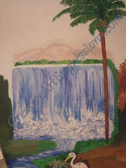 Creative Art Expressions Hand Painted Palm Tree & Waterfall 8-4-2011 Creative Art Expressions Hand Painted Palm Tree & Waterfall 8-4-2011