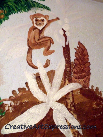 3 tree stumps added and tree top prepared by painting white 3 tree stumps added and tree top prepared by painting white