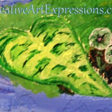 Creative Art Expressions Hand Painted Large Leaf on Rainforest Mural. 8-17-2011 dscf3189-001.jpg