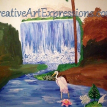 Creative Art Expressions Hand Painted Rainforest Mural In Progress. 8-22-2011 dscf3201-001.jpg