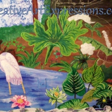 Creative Art Expressions Hand Painted Rainforest Mural in Progress 1-22-12 dscf4891-001.jpg