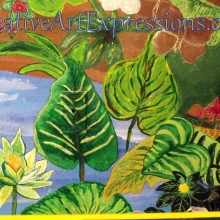 Creative Art Expressions Hand Painted Rainforest Mural in Progress 1-22-12 dscf4894-001.jpg