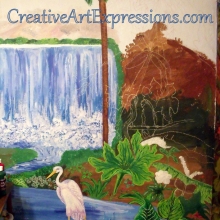 Creative Art Expressions Hand Painted Rainforest Mural in Progress 1-22-12 dscf4896-001.jpg
