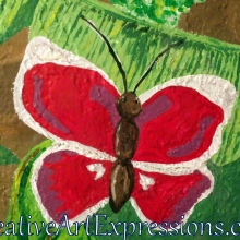 Creative Art Expressions Hand Painted Butterfly On Rainforest Mural in Progress 6-7-2012 dscf6396-001.jpg