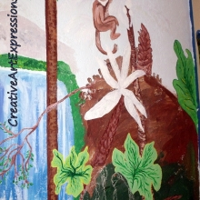 Tree branch, 3 tree stumps, 2 large leafs added, tree top prepared by painting white dscf7670-001.jpg