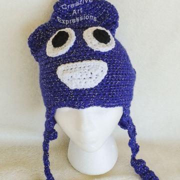 Ready to Ship, Purple Sparkle Unicorn Poop Emoji, Adult Teen Crocheted Hat, Ice Cream Hat, Poo Hat, Hipster hat, Crocheted Hat, Handmade