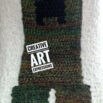 MOB Gamer Blanket, Preschool Toddler Blanket, Crocheted MOB Blanket, Green, Gamer Blanket, Ready To Ship, Luxuriously Soft