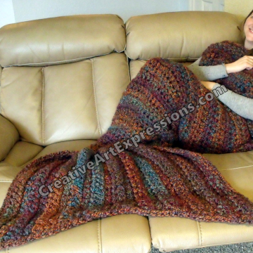 Thick Mermaid Blanket Adult Teen in Vintage
