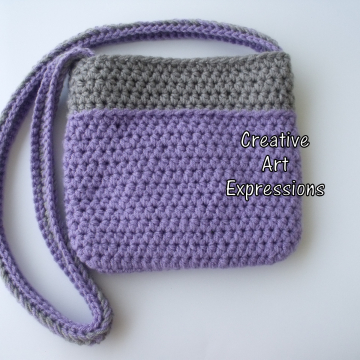 Camera Purse, Purple, Gray, Camera Bag, Camera Bag Purse, Stylish Camera Bag, Crochet, Fashion Camera Bag, Cute Camera Bag, Handmade, Fabric Lined, Vintage Camera Purse, Fashionable Camera Bags