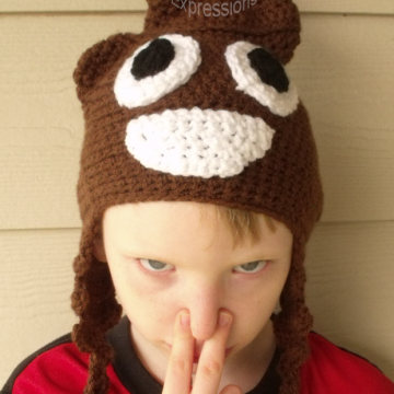 Ready to Ship, Brown Poop Emoji Inspired, Child Crocheted Hat, Poo Hat, Boy Gifts, Hipster Hat, Crocheted Hat, Handmade