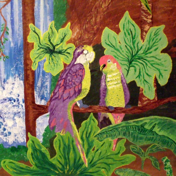  Bird on right finished, bird on left started