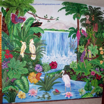 Butterfly finished, white birds finished, leaves on branch added. Finished! 8-10-13