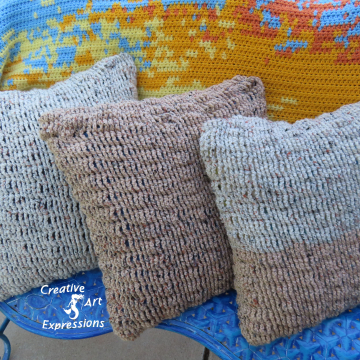 Sand Dunes Pillowcase Crochet Pattern, 3 sizes,  16 x 16, 18 x 18, 20 x 20, PDF Downloadable Pattern, Video Tutorials, Crochet Pattern, Mermaid Crochet, Ocean Crochet, Sand Pillows, Coastal Crochet, Unique Pillowcase, Desert, Throw pillowcase pattern