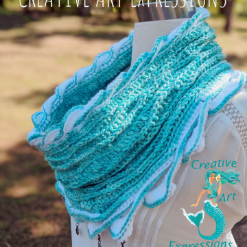 Sea Breeze Infinity Scarf Adult Teen Pattern Collection, PDF Downloadable Pattern, Video Tutorials, Crochet Pattern, Mermaid Crochet, Ocean Crochet, Scarf, 3 styles