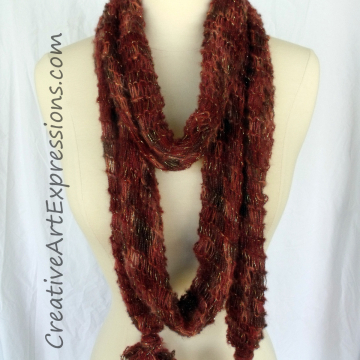 Creative Art Expressions  Autumn Leaves Scarf