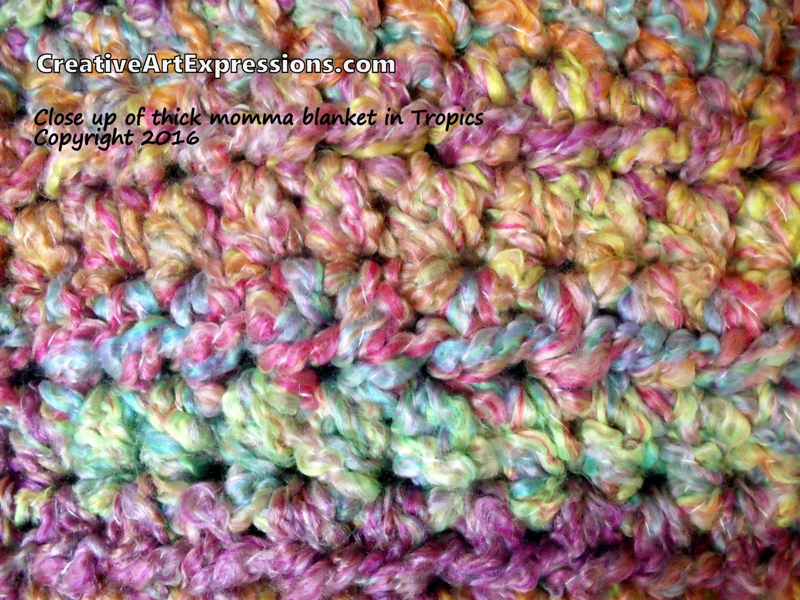 Close up of thick momma blanket in Tropics